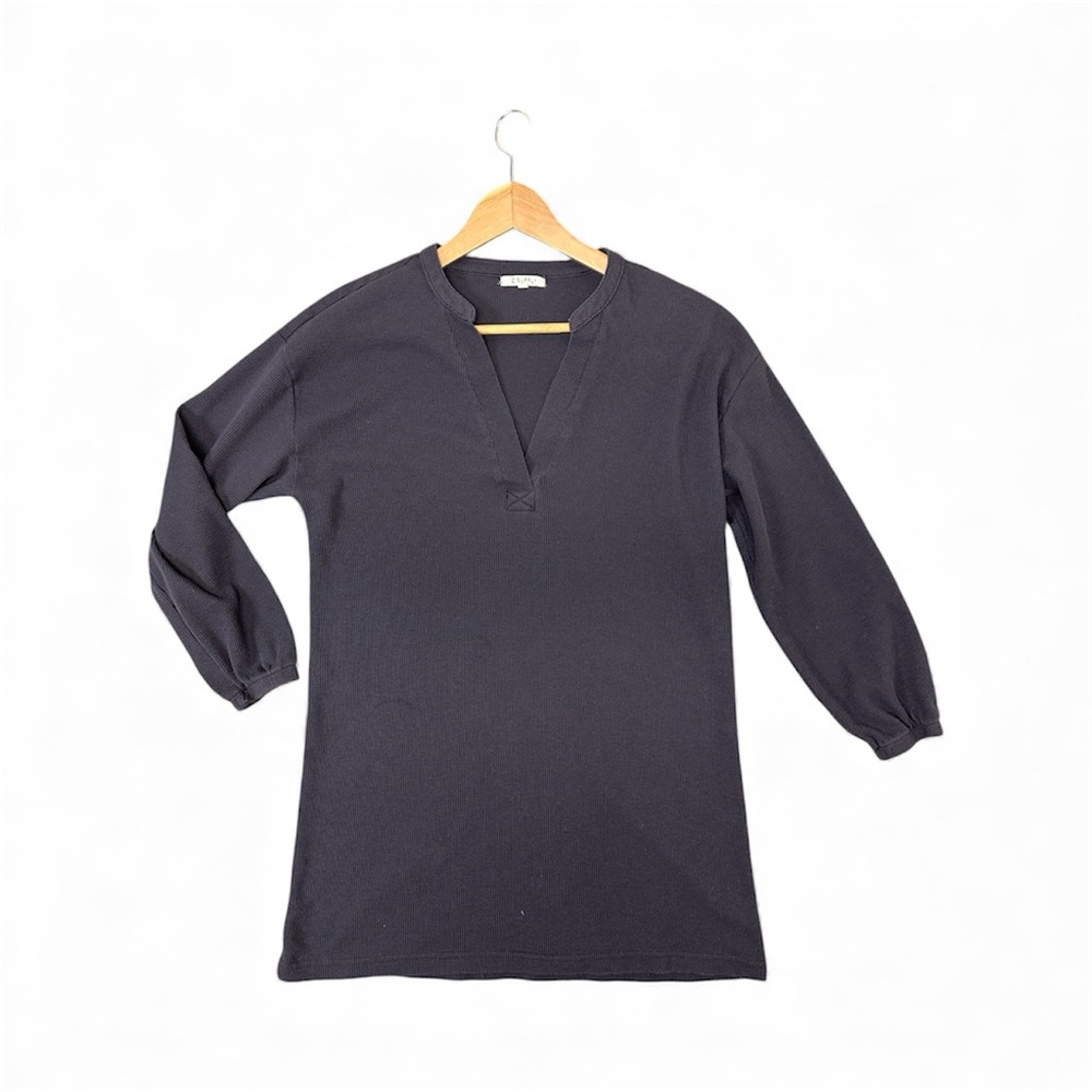 Z Supply Charcoal Ribbed Knit Top